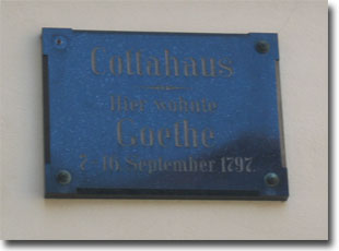 Hier wohnte Goethe