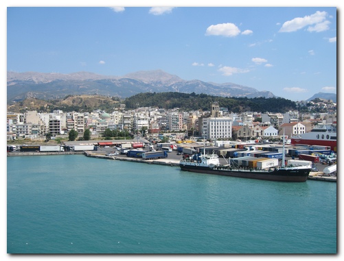 Ankunft im Hafen von Patras