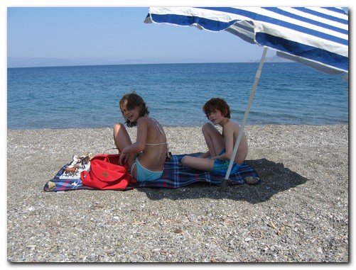 Spielen am Strand