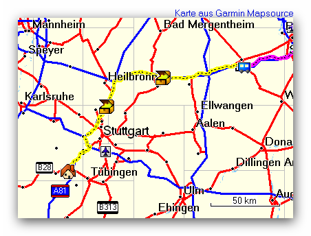 Karte aus Garmin Mapsource
