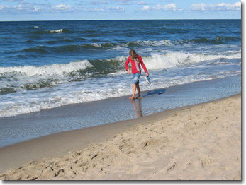 Sarah am Strand