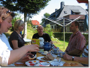 Beim Frühstück