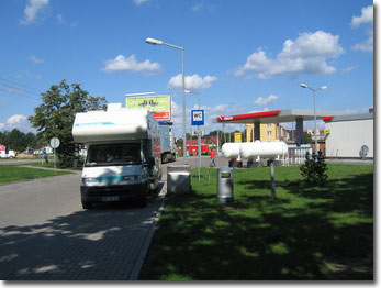 Tankstelle mit Entsorgungsstation