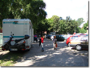Auf dem Parkplatz in Gdansk