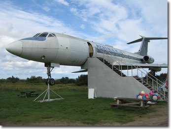 Flugzeug als Restaurant bei Wladyslawowo