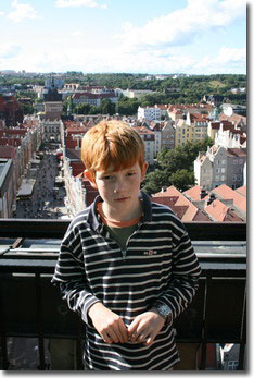 Fabian auf dem Rathausturm